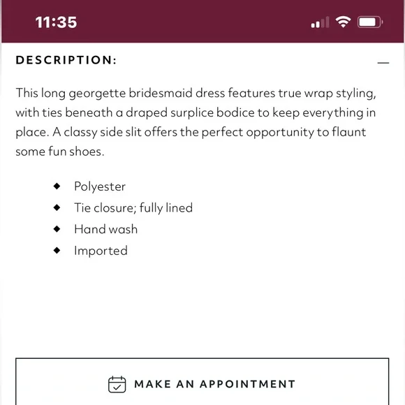 David’s Bridal georgette bridesmaid dress- NEW!!! - Picture 10 of 10